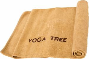  Фото - Коврик бежевый для йоги (100% хлопок) YOGA TREE,  60х190 см, в чехле 